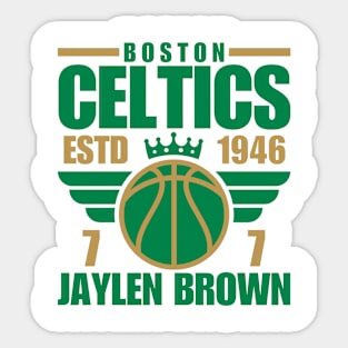 Boston Celtics Brown 7 Basketball Retro Sticker